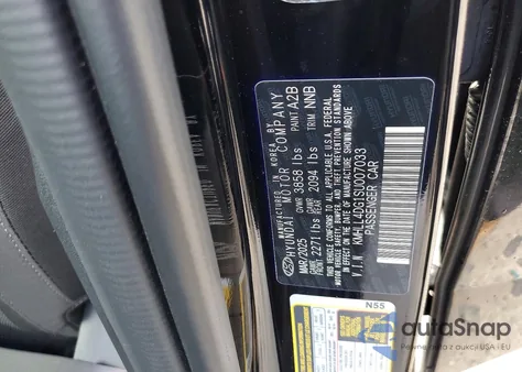 2025 Hyundai Elantra Se z USA, uszkodzony, nr VIN KMHLL4DG1SU007033